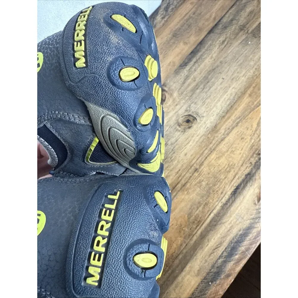 Merrell Hydro H2O Shoes Size 7 Big Kid Youth Blue Yellow Closed Toe Sandals GUC
